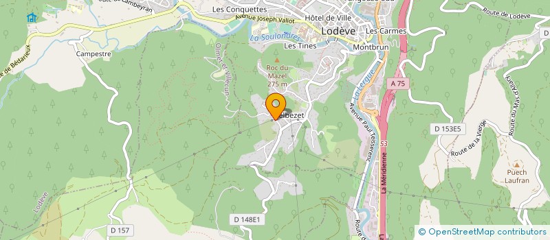 localisation de l'entreprise LOCADIE  LODEVE