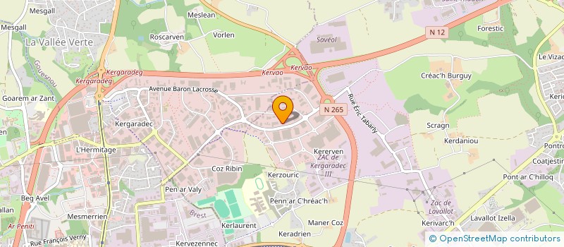 localisation de l'entreprise LOCAEROPOLE  GUIPAVAS