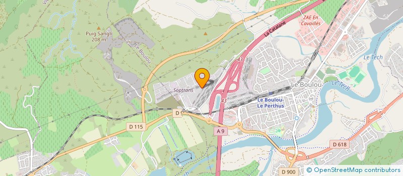 localisation de l'entreprise LOCAGGEX CTRE ROUTIER ARCOTEL DU BOULOU  LE BOULOU