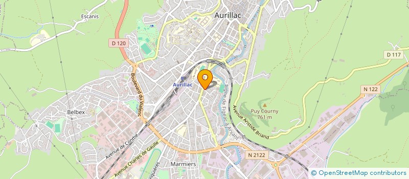 localisation de l'entreprise LOCALE ADMR 15 à AURILLAC