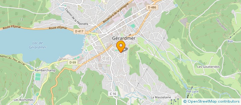 localisation de l'entreprise LOCALE ADMR GERARDMER LIEZEY XONRUPT à GERARDMER