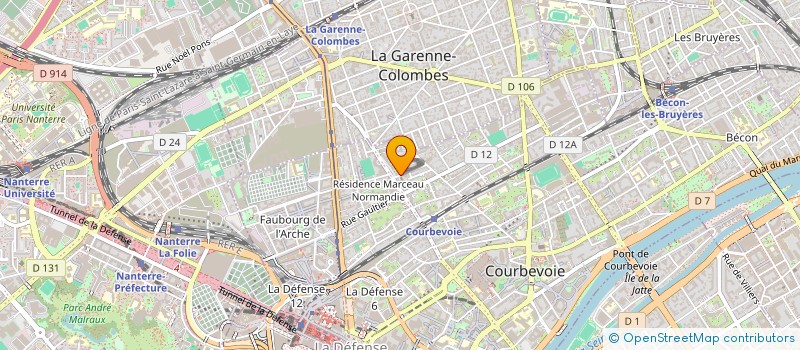 localisation de l'entreprise LOCALE CULTUELLE TEMOINS DE JEHOVAV à COURBEVOIE