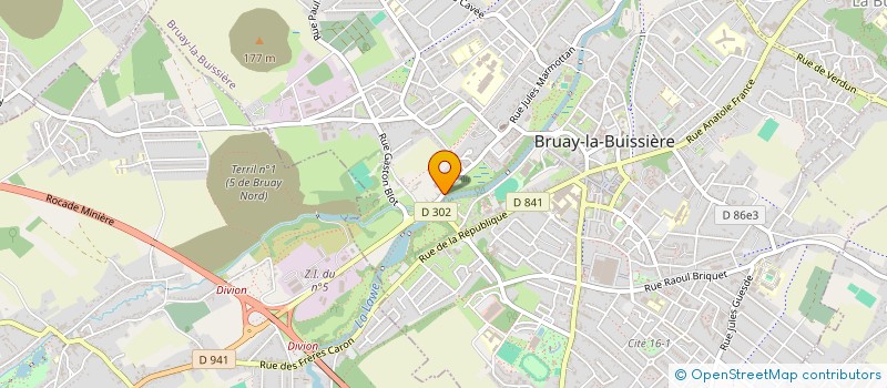 localisation de l'entreprise LOCALE POUR LE CULTE DES TEMOINS DE JEHOVAH DE BRUAY LABUISSIERE  BRUAY-LA-BUISSIERE