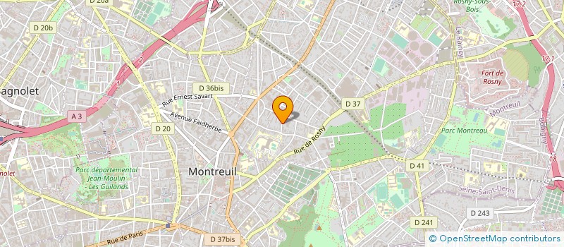 localisation de l'entreprise LOCAMAT BAT à MONTREUIL