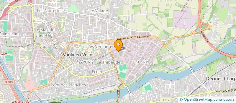 localisation de l'entreprise LOCAMEDIA à VAULX-EN-VELIN