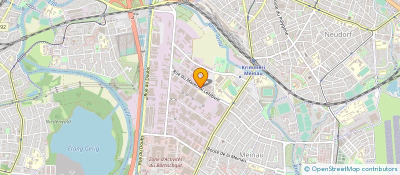localisation de l'entreprise LOCAMETZ EQUIPEMENT à STRASBOURG