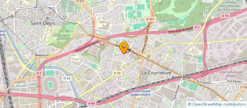 localisation de l'entreprise LOCAMEX à LA COURNEUVE