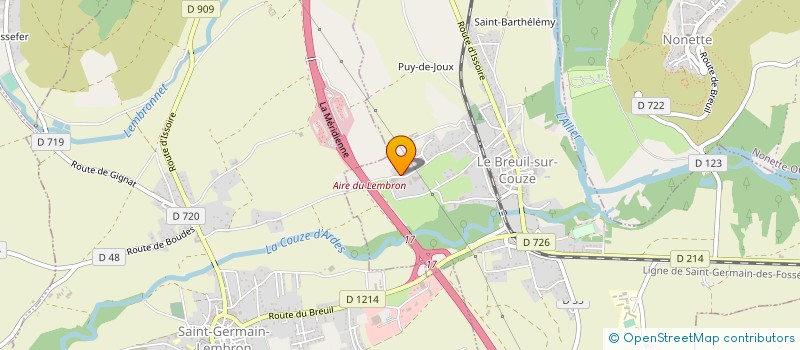 localisation de l'entreprise LOCAPORTE  LE BREUIL-SUR-COUZE