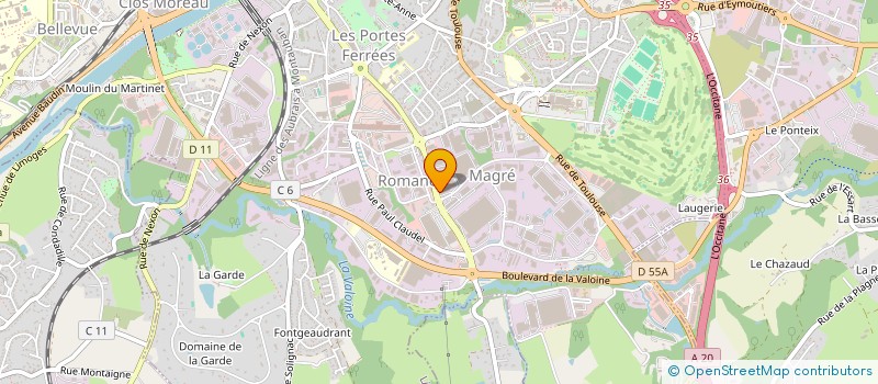 localisation de l'entreprise LOCAPRINT à LIMOGES