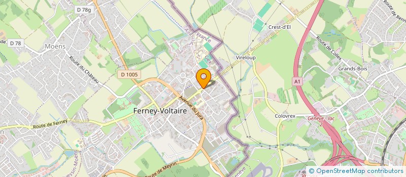 localisation de l'entreprise LOCARCYCLES à FERNEY-VOLTAIRE
