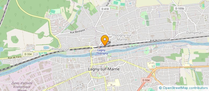 localisation de l'entreprise LOCARE SA à THORIGNY-SUR-MARNE