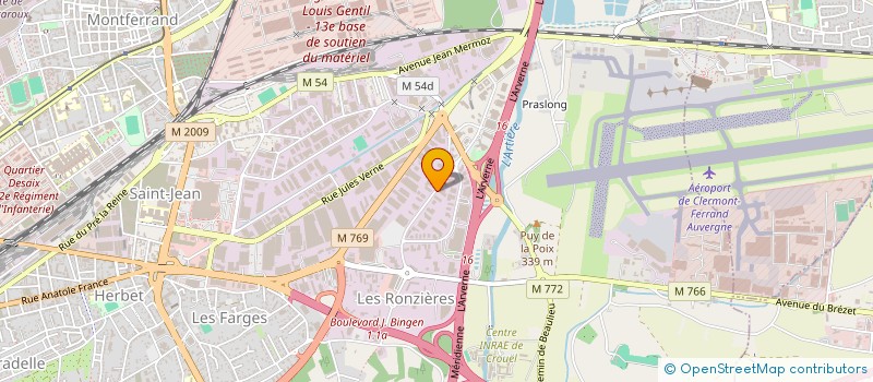 localisation de l'entreprise LOCASERVICES SAS à CLERMONT-FERRAND