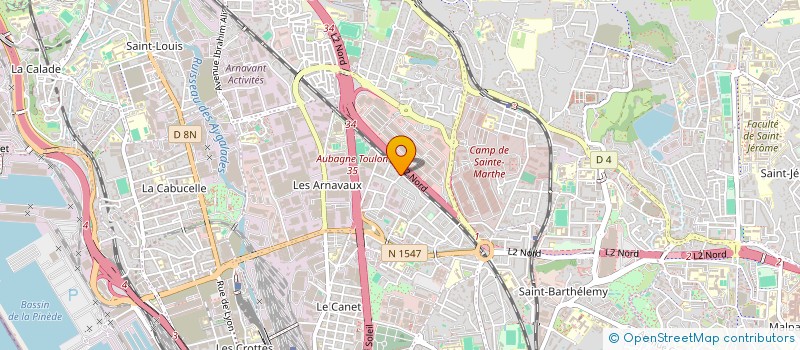 localisation de l'entreprise LOCATEAMS à MARSEILLE 14EME