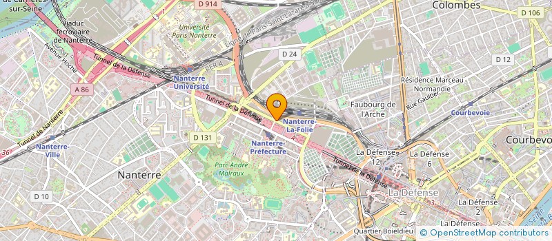 localisation de l'entreprise LOCATEL LEASE à NANTERRE