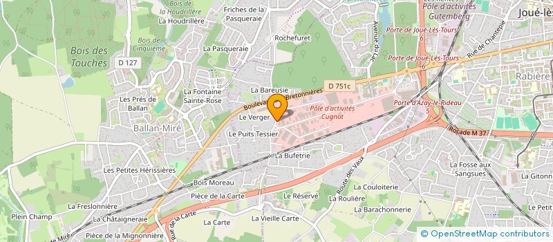 localisation de l'entreprise LOCATEM à JOUE-LES-TOURS