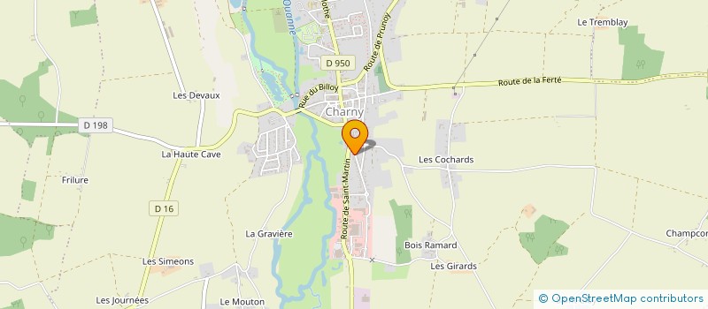 localisation de l'entreprise LOCATERRE à CHARNY OREE DE PUISAYE