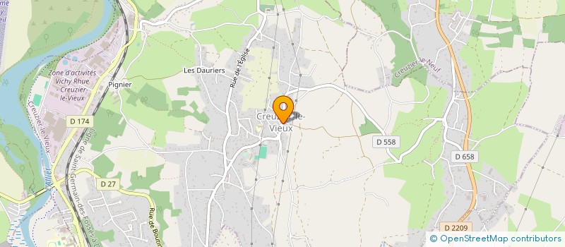 localisation de l'entreprise LOCATIF CREUZIER  CREUZIER-LE-VIEUX