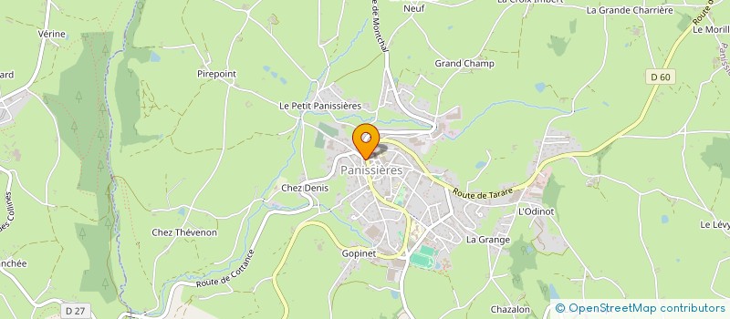 localisation de l'entreprise LOCATION A.C.H.A.  PANISSIERES