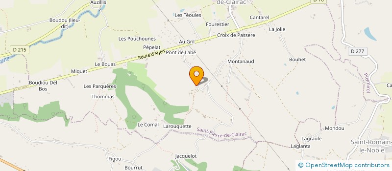 localisation de l'entreprise LOCATION AGENAISE DE VEHICULES AUTO ECOLE  SAINT-PIERRE-DE-CLAIRAC