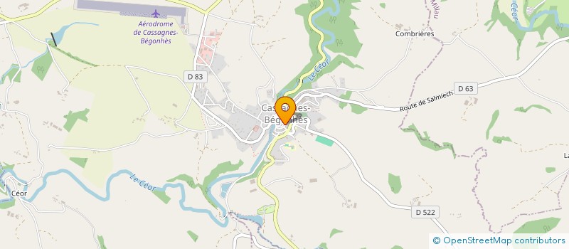 localisation de l'entreprise LOCATION ALEXIS & ROSANNA  CASSAGNES-BEGONHES