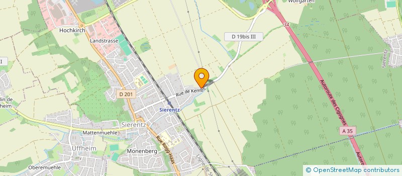 localisation de l'entreprise LOCATION ALSACIENNE DE CAMPING CARS  SIERENTZ