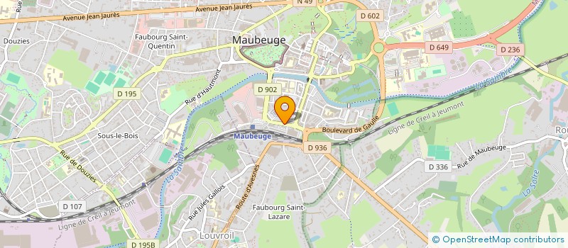 localisation de l'entreprise LOCATION AUTO SAMBRE à MAUBEUGE
