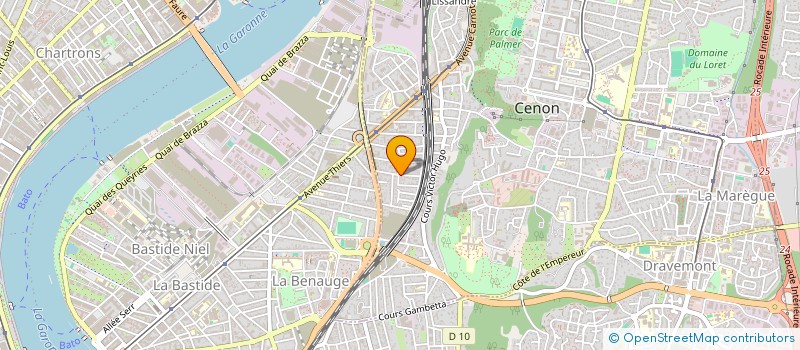 localisation de l'entreprise LOCATION BENNE RECYCLAGE 33  CENON