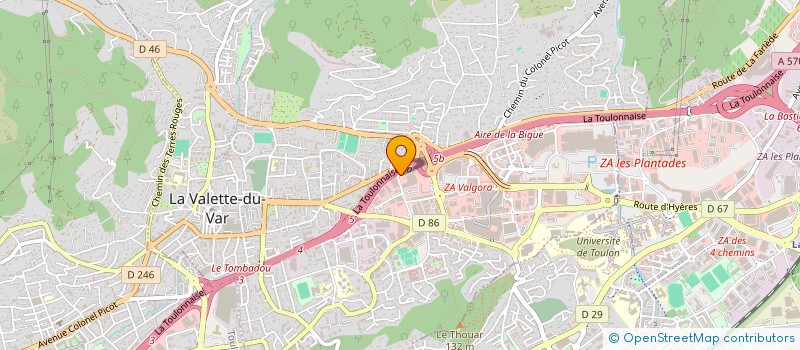 localisation de l'entreprise LOCATION DE MATERIEL  LA VALETTE DU VAR