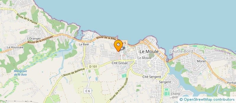 localisation de l'entreprise LOCATION DE VOITURE GUADELOUPE à LE MOULE