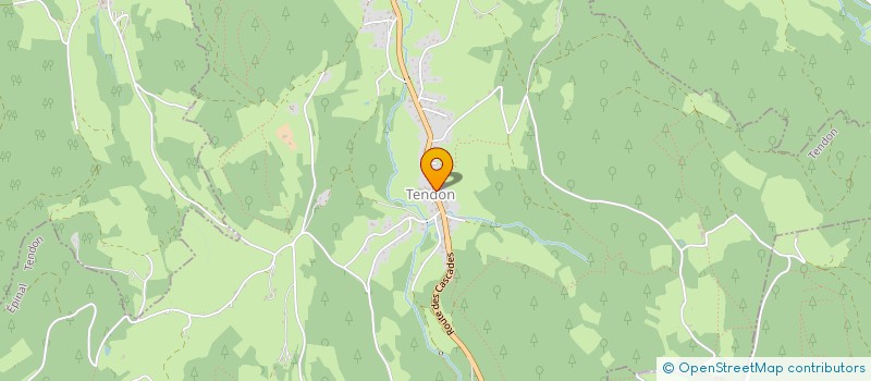 localisation de l'entreprise LOCATION DES CASCADES  TENDON