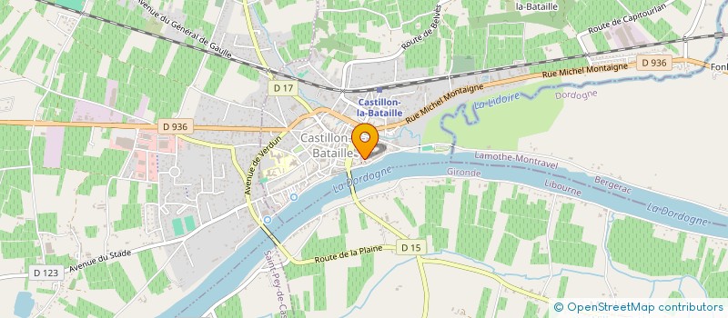 localisation de l'entreprise LOCATION LOGEMENT MEUBLE  CASTILLON-LA-BATAILLE