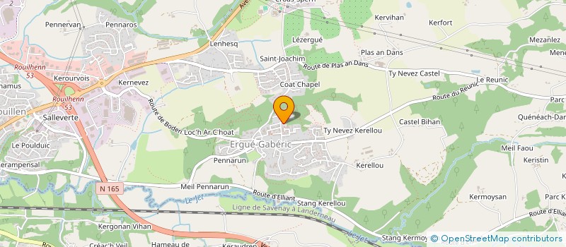 localisation de l'entreprise LOCATION MAISON ERGUE GABERIC  ERGUE-GABERIC