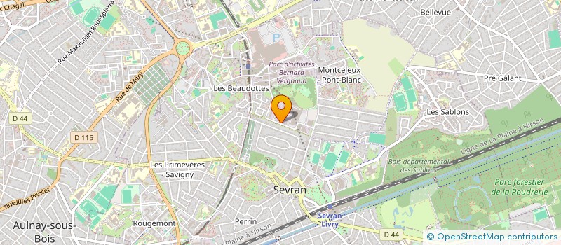 localisation de l'entreprise LOCATION MATERIEL POUR RECEPTIONS à SEVRAN