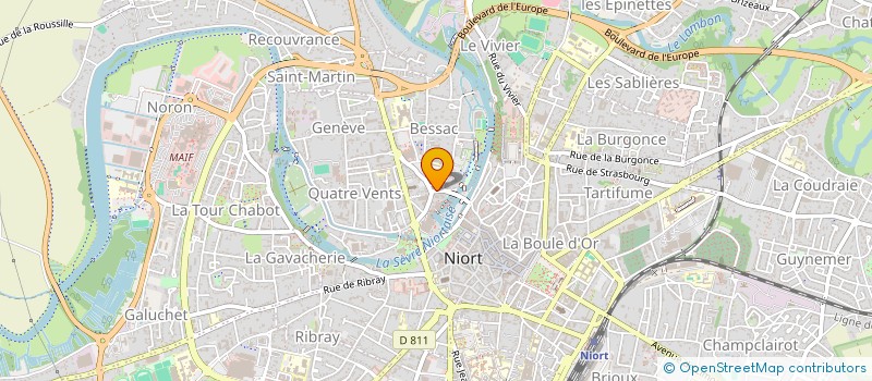 localisation de l'entreprise LOCATION RUE BAUGIER  NIORT
