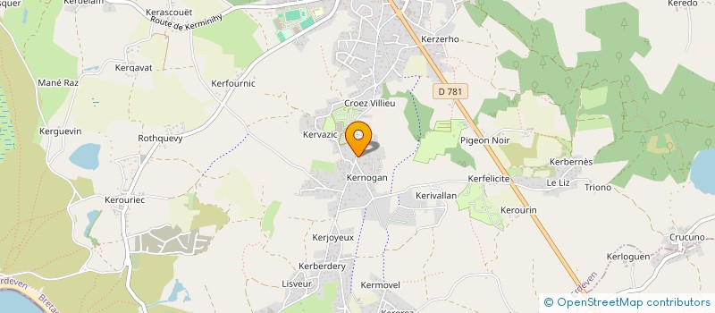 localisation de l'entreprise LOCATION SAISONNIERE BIZET  ERDEVEN