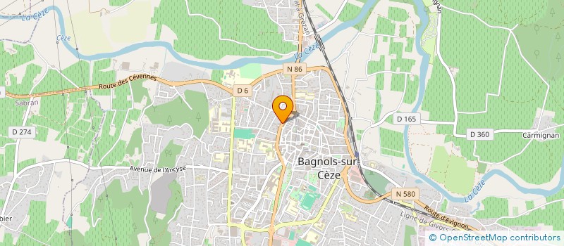 localisation de l'entreprise LOCATION VOITURES ET CAMIONS à BAGNOLS-SUR-CEZE