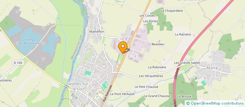 localisation de l'entreprise LOCATIONS ET TRAVAUX DU BAUGEOIS à SEICHES-SUR-LE-LOIR