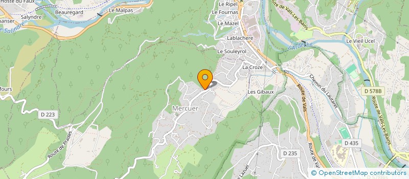 localisation de l'entreprise LOCATIONS JND  MERCUER