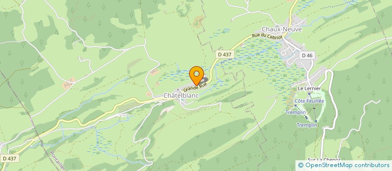 localisation de l'entreprise LOCATIONS LA COMBILLE  CHATELBLANC