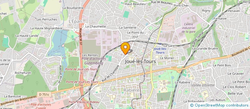 localisation de l'entreprise LOCATOURS  JOUE-LES-TOURS