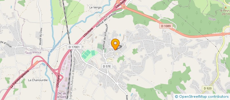 localisation de l'entreprise LOCATRANS à USSAC