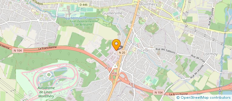 localisation de l'entreprise LOCATRANS à LINAS