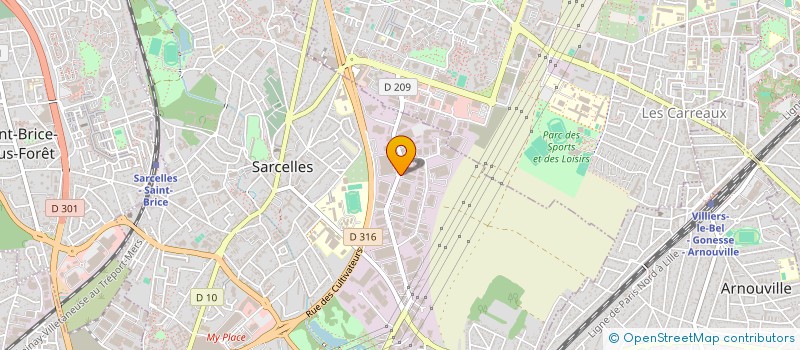 localisation de l'entreprise LOCATRANS à SARCELLES