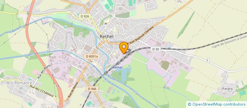 localisation de l'entreprise LOCATRAX à RETHEL