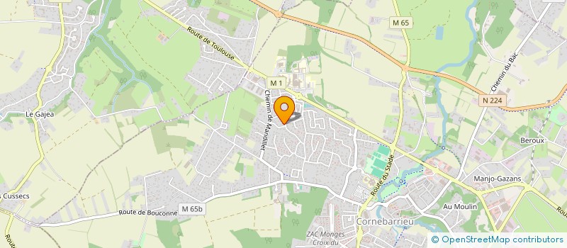 localisation de l'entreprise LOCAZUR à CORNEBARRIEU