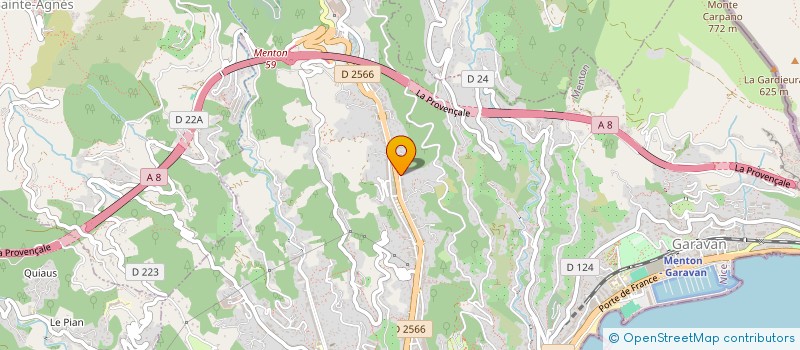 localisation de l'entreprise LOCE à MENTON