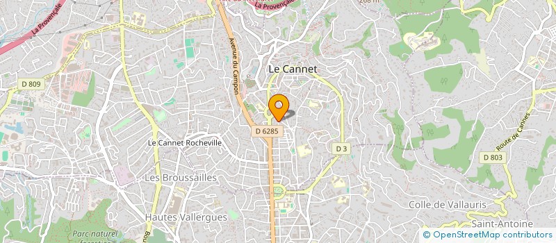 localisation de l'entreprise LOCEA à LE CANNET