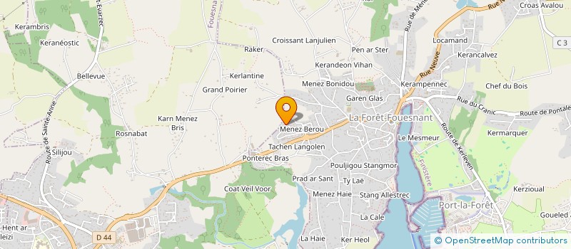 localisation de l'entreprise LOCFF  LA FORET-FOUESNANT