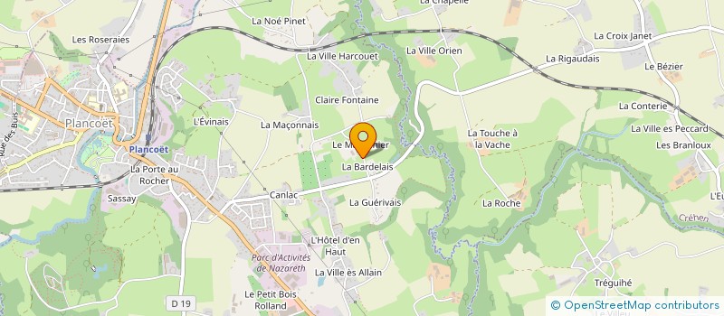 localisation de l'entreprise LOCH WOOD CONSTRUCTION BOIS  PLANCOET