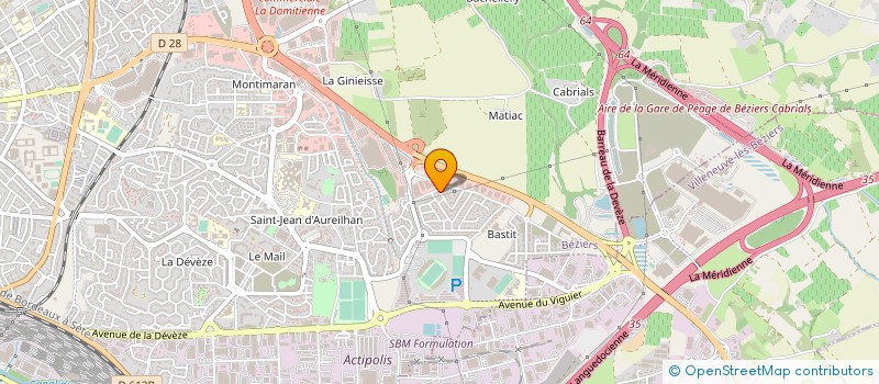localisation de l'entreprise LOCITRANS (LOGISTIQUE CITERNES TRANSPORTS) à BEZIERS